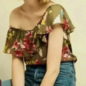 Anthro Maeve Vallita Off The Shoulder Top Size Medium